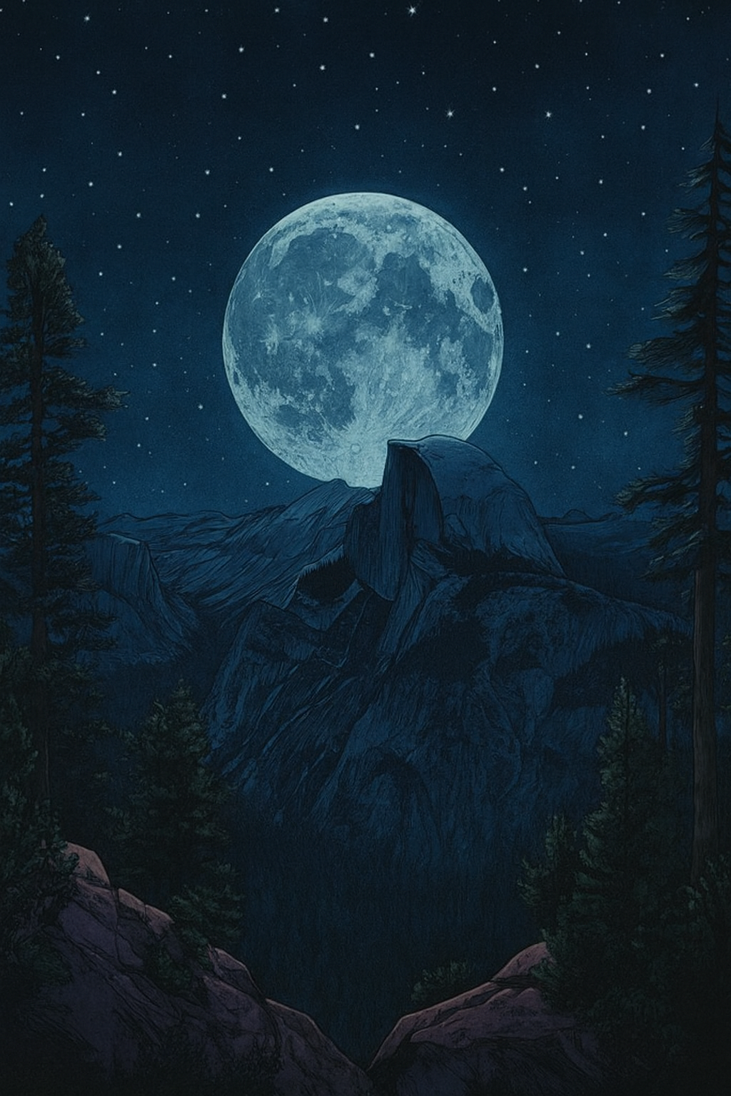 Yosemite at night