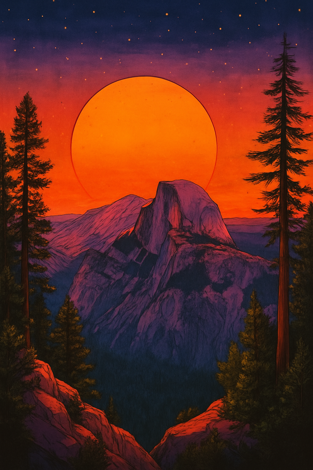 Yosemite at sunset